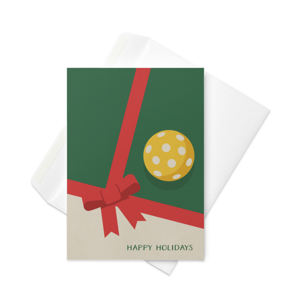 Pickleball Court Gift - Holiday Greeting Cards (Set of 10)