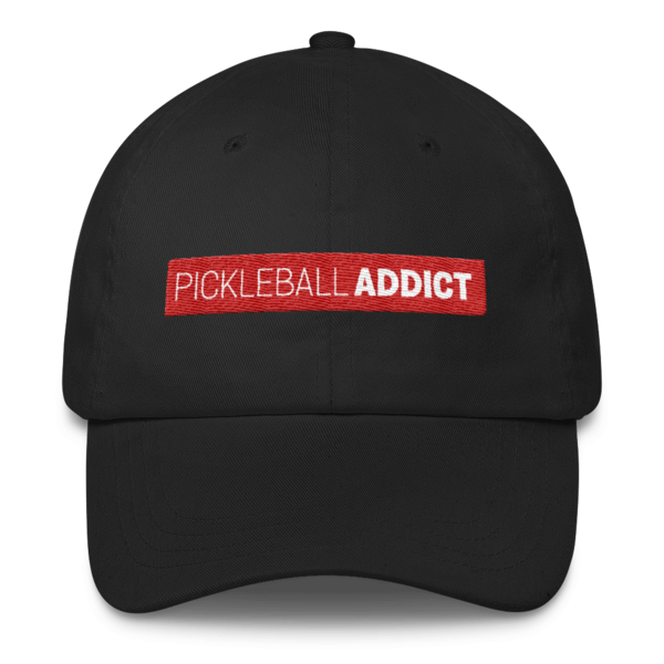 Pickleball Addict - Black Embroidered Hat