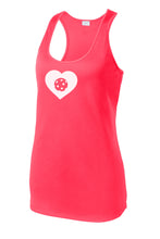Load image into Gallery viewer, Pickleball LOVE - Womens Performance Racerback Tank