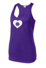 Load image into Gallery viewer, Pickleball LOVE - Womens Performance Racerback Tank