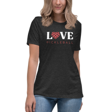 Load image into Gallery viewer, Pickleball LOVE Letter - Women&#39;s Cotton Tee
