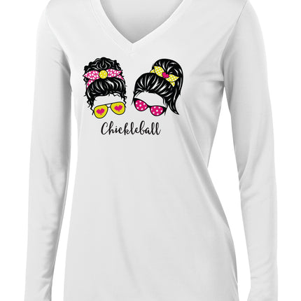 Chickleball™ Doubles - Women's Pickleball Performance Long Sleeve Shirt