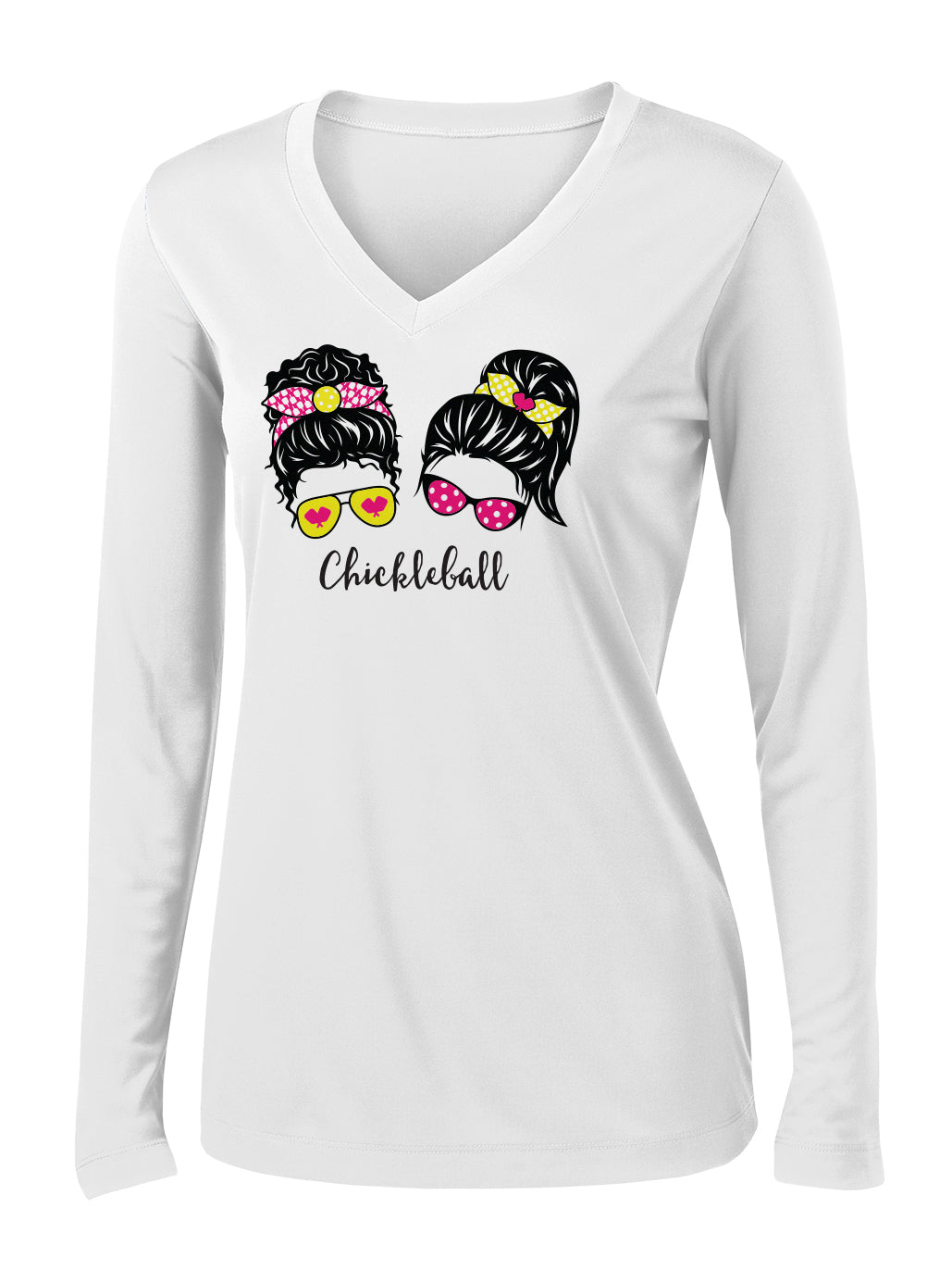 Chickleball™ Doubles - Women's Pickleball Performance Long Sleeve Shirt