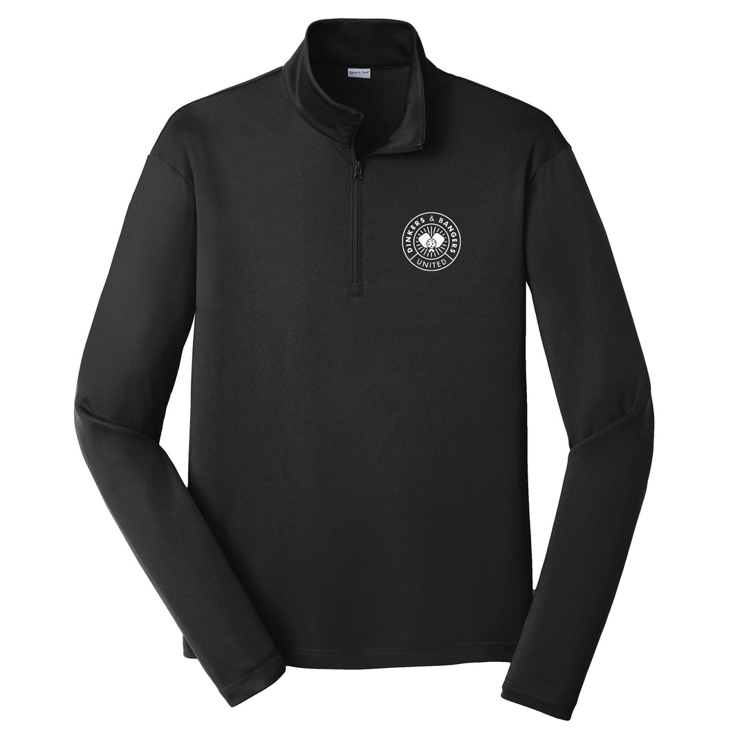 Dinkers & Bangers United™ - Mens 1/4 Zip Long Sleeve Performance Tee