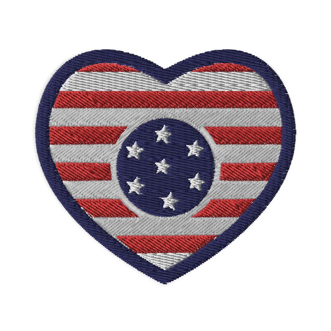 LOVE USA Flag - Embroidered Patch