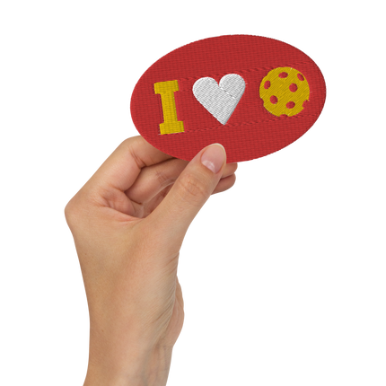 I Heart Pickleball - Embroidered Patch