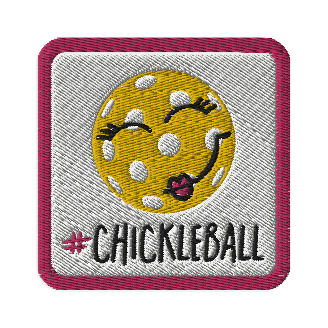 Chickleball™ Smiley - Embroidered Patch