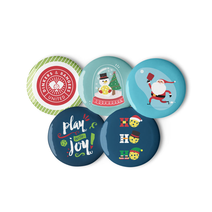 Pickleball Christmas - Set of Pins