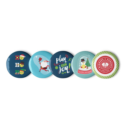 Pickleball Christmas - Set of Pins