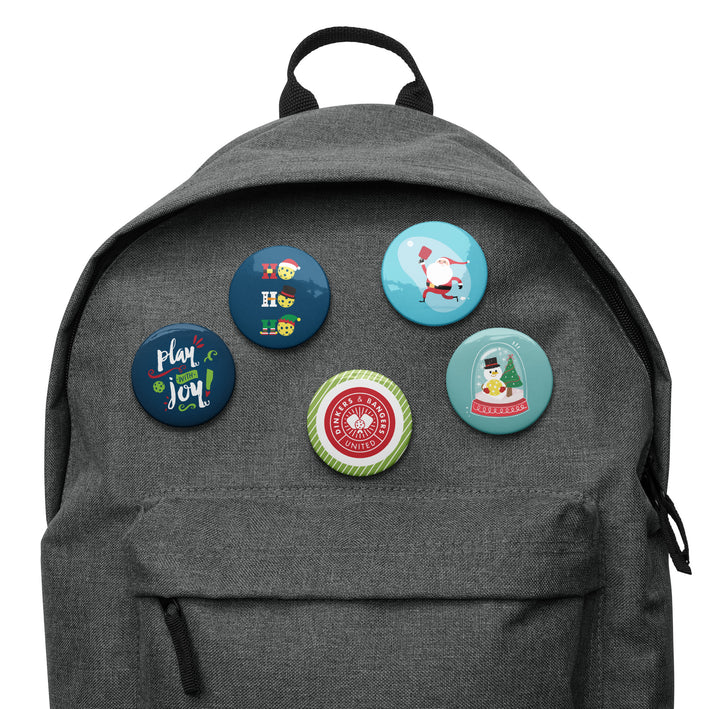 Pickleball Christmas - Set of Pins