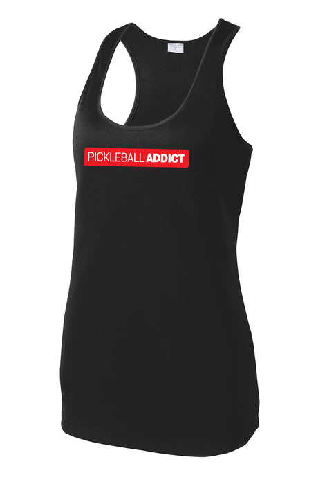 Pickleball Addict - Womens Performance Racerback Tank