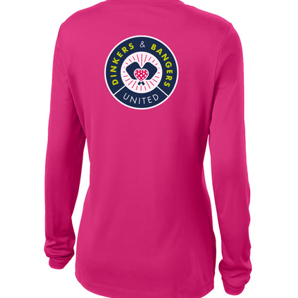 Dinkers & Bangers PINK UNITED - Women's Performance Long Sleeve Tee