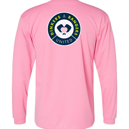 Dinkers & Bangers PINK UNITED - Men's Performance Long Sleeve Tee