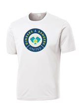 Load image into Gallery viewer, Dinkers &amp; Bangers United - Performance Pickleball Tee - White
