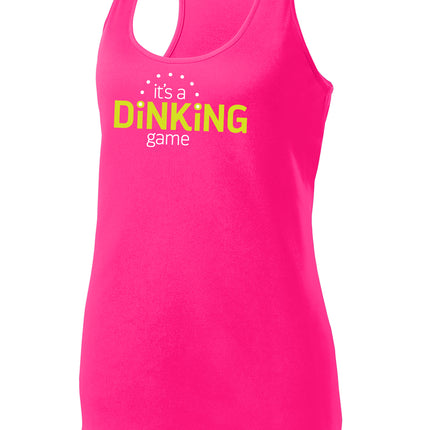 It's a Dinking Game - Womens Performance Racerback Tank