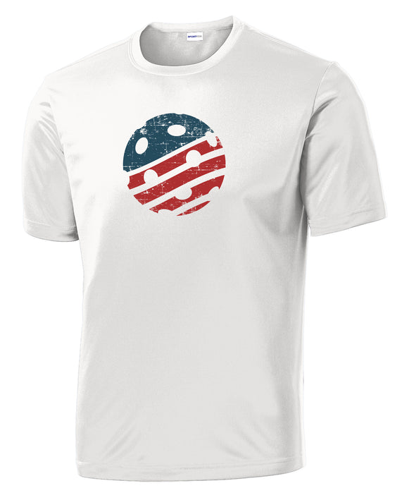 USA Pickleball Flag - Mens Performance Tee