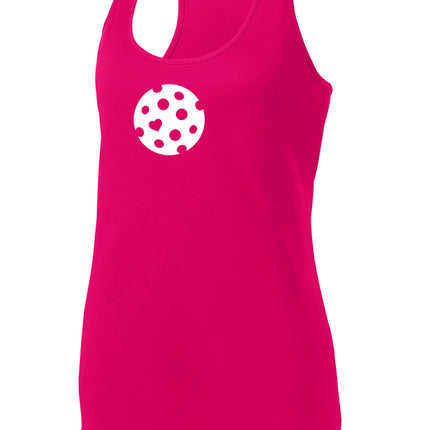 The Heart of Pickleball - Womens Performance Racerback Tank
