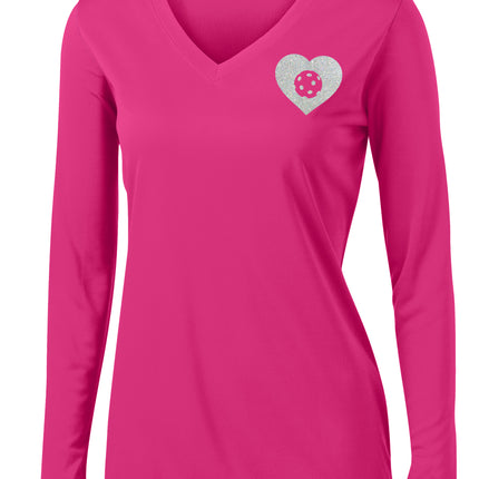 Glitter LOVE - Womens Performance Long Sleeve Tee