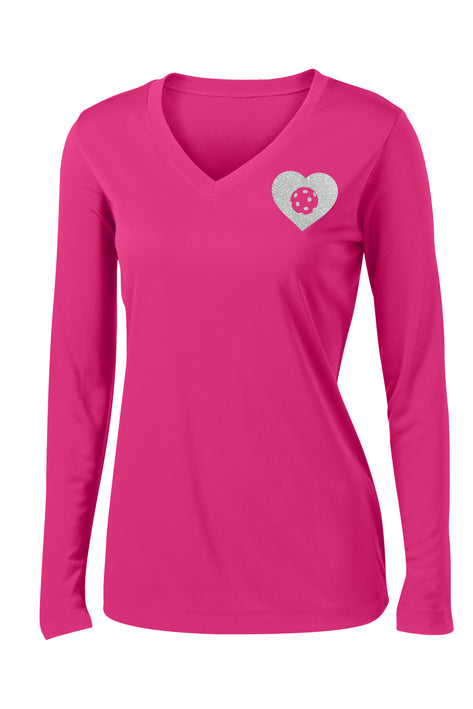 Glitter LOVE - Womens Performance Long Sleeve Tee