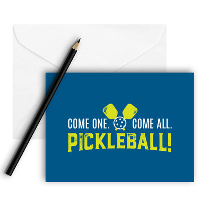 Come One. Come All. Pickleball! Note Cards (Set of 8)