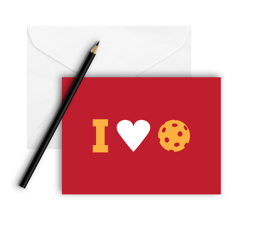 I Heart Pickleball Note Cards (Set of 8)