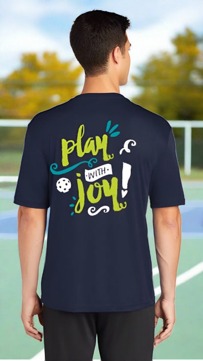 Play with JOY! -  Mens Short Sleeve Performance Tee - 2 sided