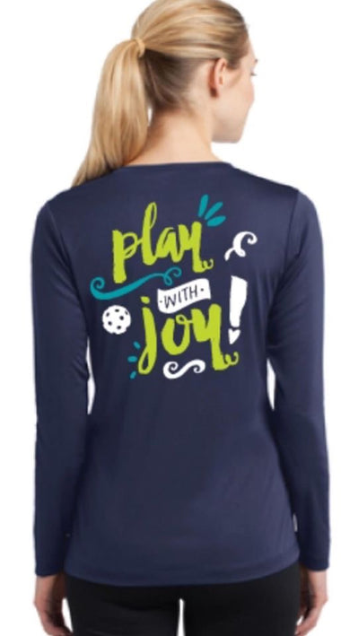 Play with JOY! - Womens Long Sleeve Performance Tee - 2 Sided