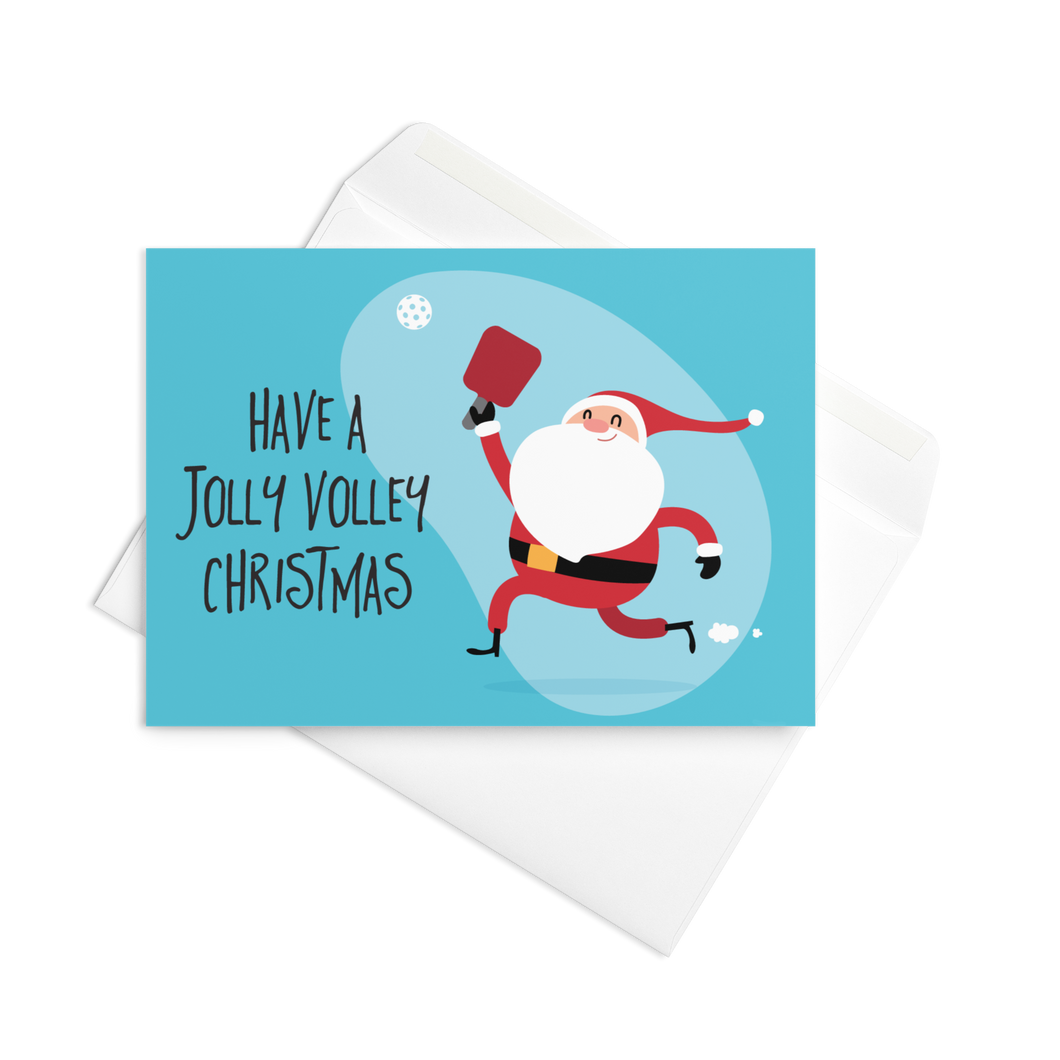 Jolly Volley Santa - Holiday Greeting Cards (Set of 10)