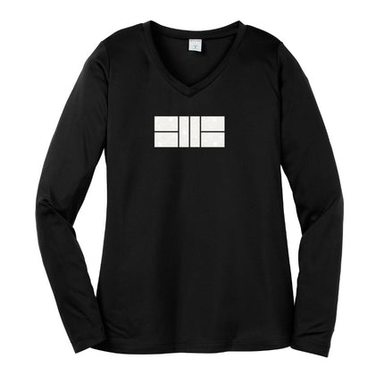 Glitter Pickleball Court - Womens Long Sleeve Performance Tee