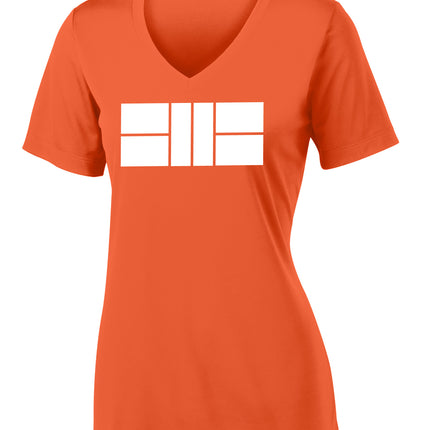 Pickleball Court - Womens Performance V Neck Tee