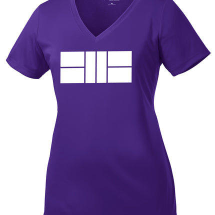 Pickleball Court - Womens Performance V Neck Tee