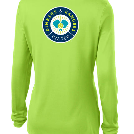 Dinkers & Bangers United™ - Womens Long Sleeve Performance Tee - 2 Sided