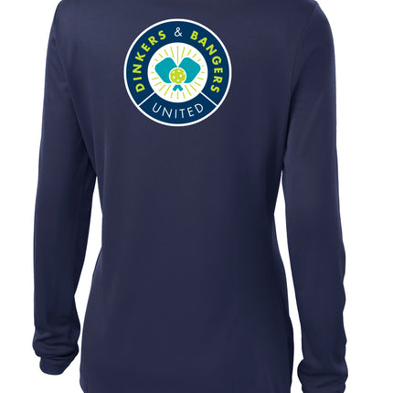 Dinkers & Bangers United™ - Womens Long Sleeve Performance Tee - 2 Sided