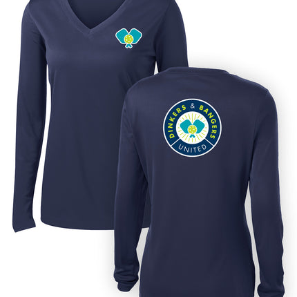 Dinkers & Bangers United™ - Womens Long Sleeve Performance Tee - 2 Sided