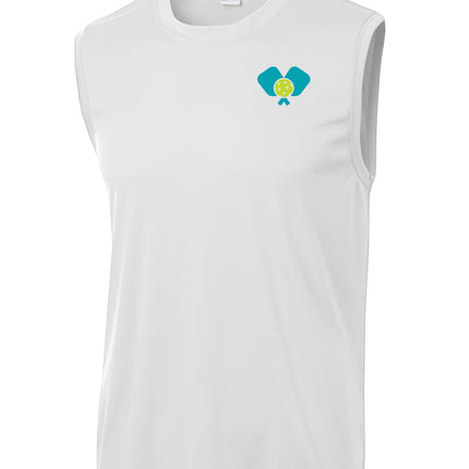 Dinkers & Bangers United™ Mens Sleeveless Performance Pickleball Tee - Front View