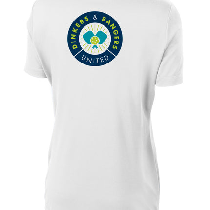 Dinkers & Bangers United™ Womens Performance Pickleball Tee - Back View
