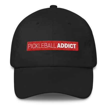 Pickleball Addict - Black Embroidered Hat