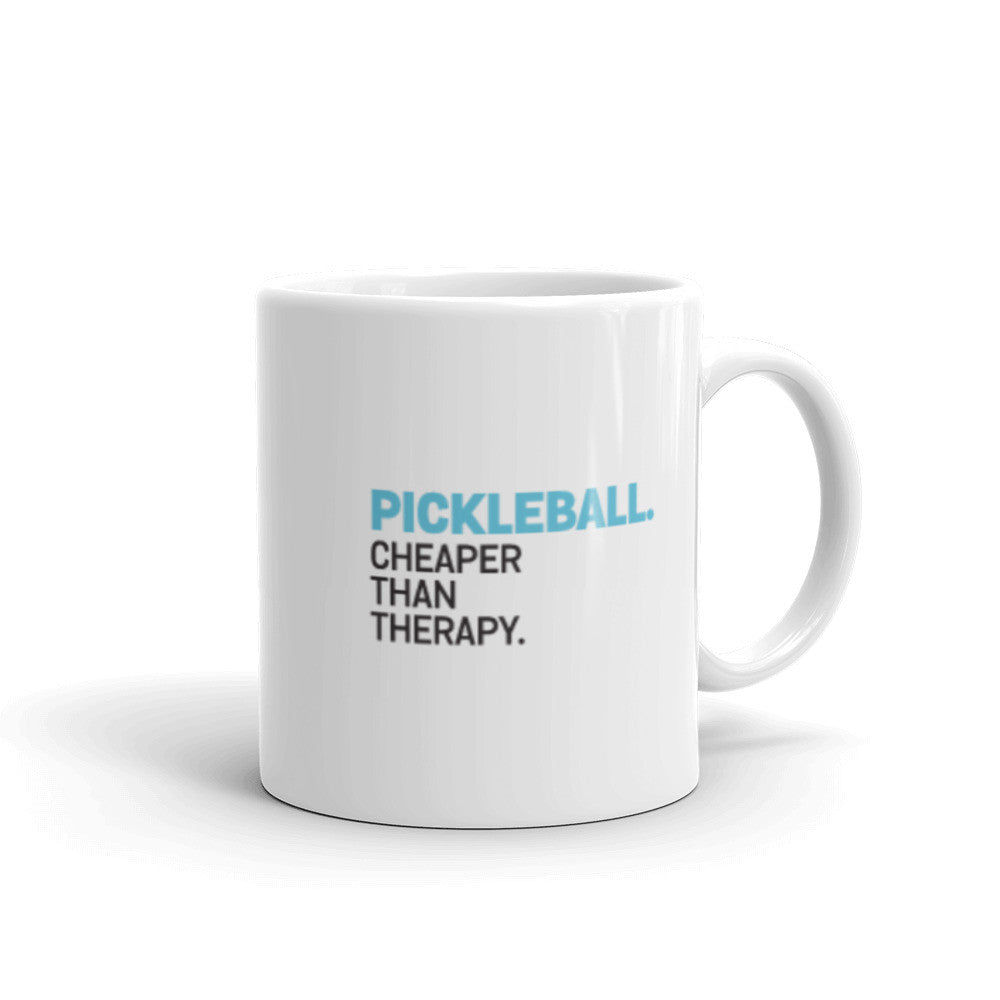 Pickleball. Cheaper Than Therapy - Ceramic Mug - 11oz