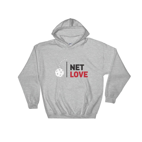 Net Love Pickleball Custom Hooded Sweatshirt Design