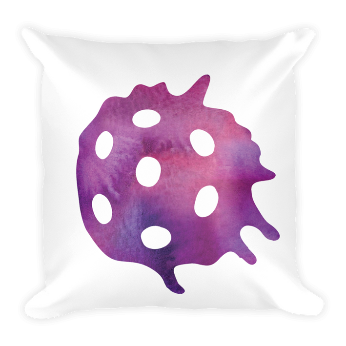 Splash Ball - Watercolor Pickleball Pillow - 18" x 18"