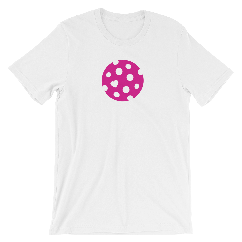 The Heart of Pickleball womens t-shirt is soft and comfortable with a subtle yet powerful message letting everyone know you have Pickleball in your heart.