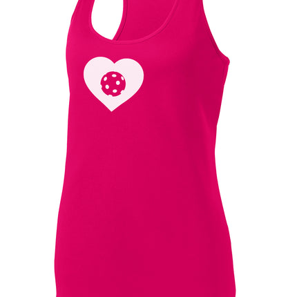 Pickleball LOVE - Womens Performance Racerback Tank