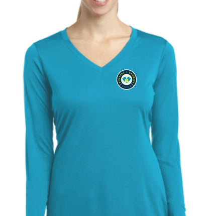 Dinkers & Bangers United™ - Womens Long Sleeve Performance Tee - Chest Logo