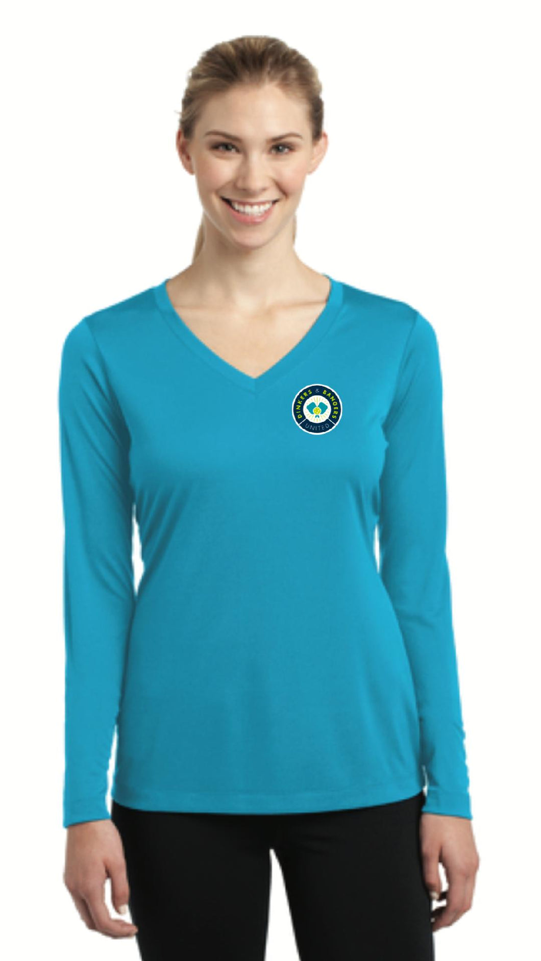 Dinkers & Bangers United™ - Womens Long Sleeve Performance Tee - Chest Logo