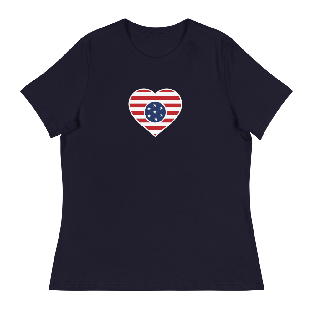 LOVE USA Flag - Women's Cotton Tee